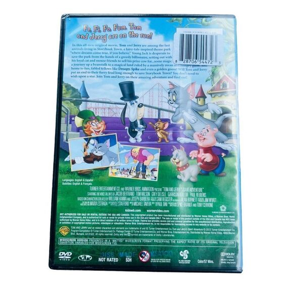 Tom and Jerry's Giant Adventure Original Movie DVD Sealed - Picture 2 of 2